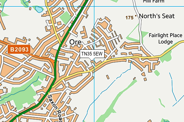 TN35 5EW map - OS VectorMap District (Ordnance Survey)