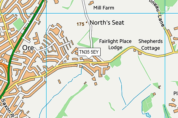 TN35 5EY map - OS VectorMap District (Ordnance Survey)