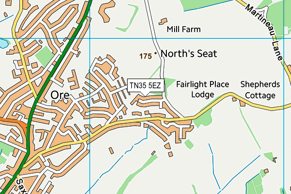 TN35 5EZ map - OS VectorMap District (Ordnance Survey)