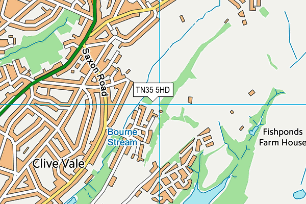 TN35 5HD map - OS VectorMap District (Ordnance Survey)
