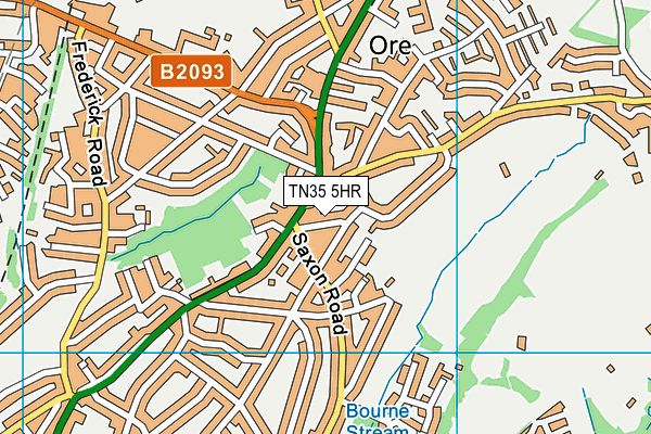 TN35 5HR map - OS VectorMap District (Ordnance Survey)