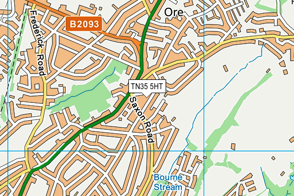 TN35 5HT map - OS VectorMap District (Ordnance Survey)