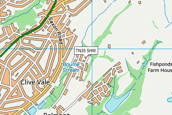 TN35 5HW map - OS VectorMap District (Ordnance Survey)