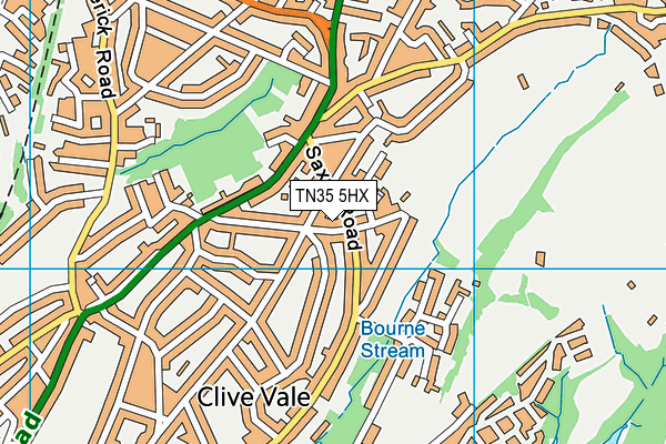 TN35 5HX map - OS VectorMap District (Ordnance Survey)
