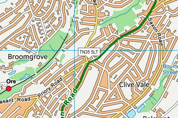 TN35 5LT map - OS VectorMap District (Ordnance Survey)