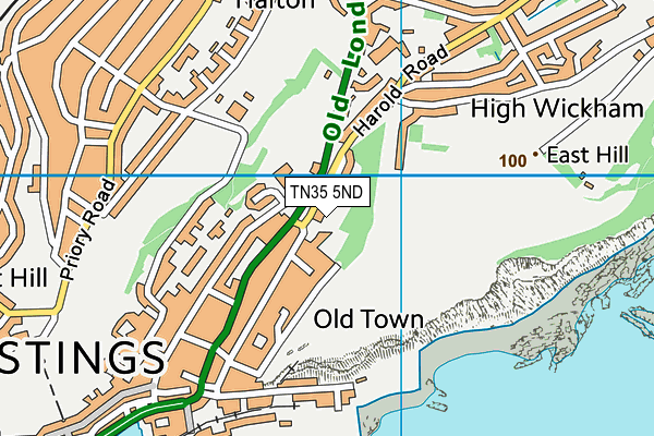 TN35 5ND map - OS VectorMap District (Ordnance Survey)