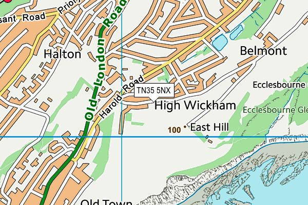 TN35 5NX map - OS VectorMap District (Ordnance Survey)