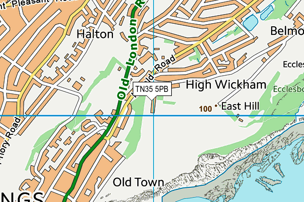 TN35 5PB map - OS VectorMap District (Ordnance Survey)