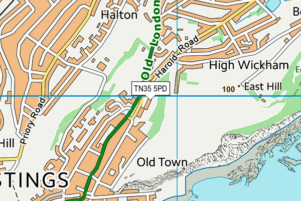 TN35 5PD map - OS VectorMap District (Ordnance Survey)