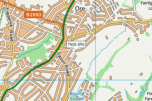 TN35 5PG map - OS VectorMap District (Ordnance Survey)