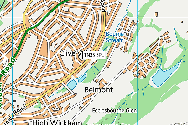 TN35 5PL map - OS VectorMap District (Ordnance Survey)