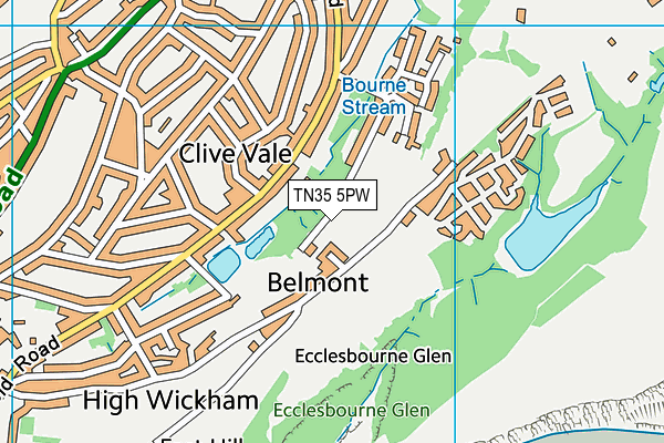 TN35 5PW map - OS VectorMap District (Ordnance Survey)