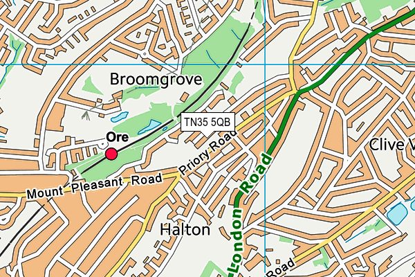 TN35 5QB map - OS VectorMap District (Ordnance Survey)