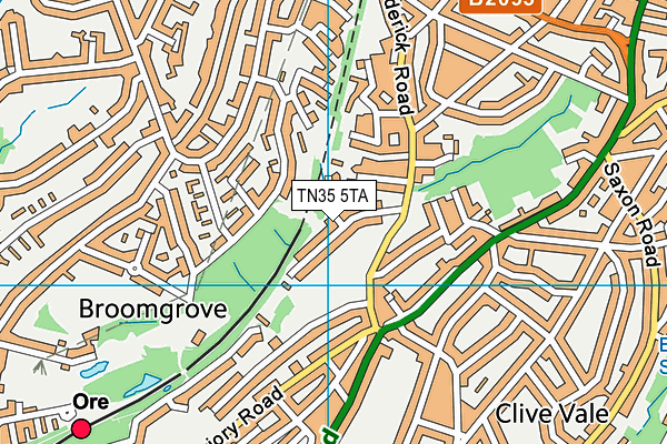 TN35 5TA map - OS VectorMap District (Ordnance Survey)