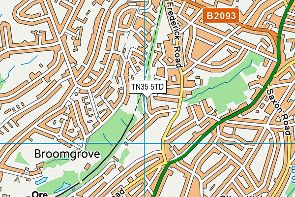 TN35 5TD map - OS VectorMap District (Ordnance Survey)
