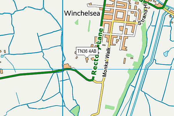 TN36 4AB map - OS VectorMap District (Ordnance Survey)