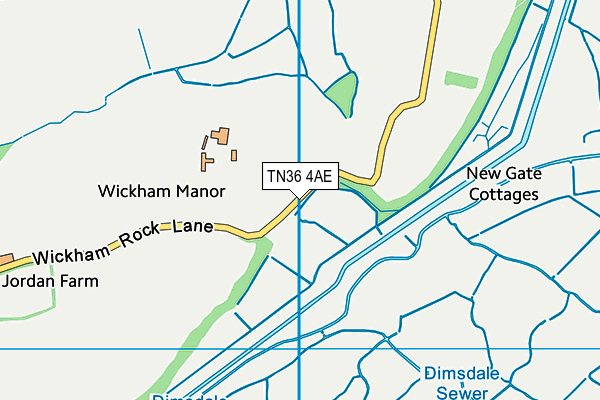 TN36 4AE map - OS VectorMap District (Ordnance Survey)