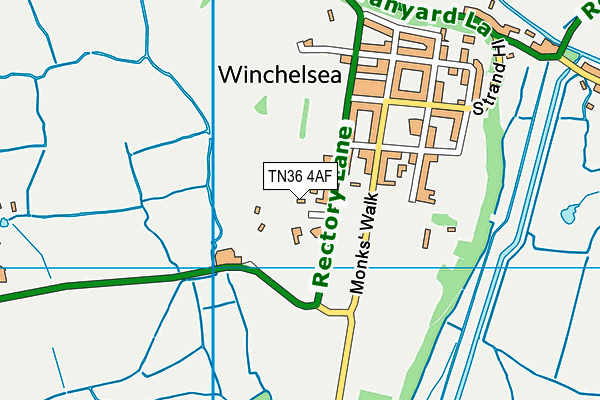 TN36 4AF map - OS VectorMap District (Ordnance Survey)