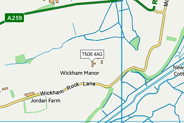 TN36 4AG map - OS VectorMap District (Ordnance Survey)