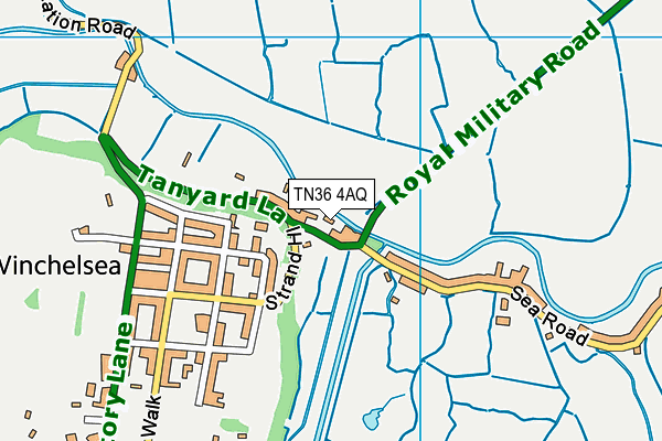 TN36 4AQ map - OS VectorMap District (Ordnance Survey)