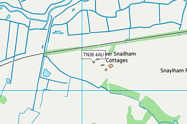 TN36 4AU map - OS VectorMap District (Ordnance Survey)