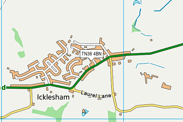 TN36 4BN map - OS VectorMap District (Ordnance Survey)