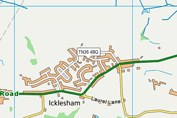 TN36 4BQ map - OS VectorMap District (Ordnance Survey)