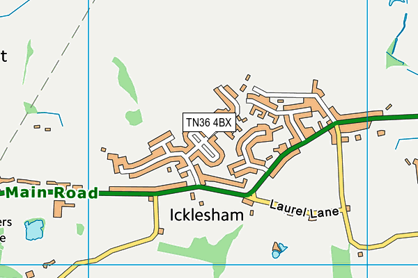 Icklesham Church of England Primary School and Nursery map (TN36 4BX) - OS VectorMap District (Ordnance Survey)