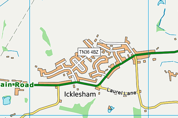 TN36 4BZ map - OS VectorMap District (Ordnance Survey)