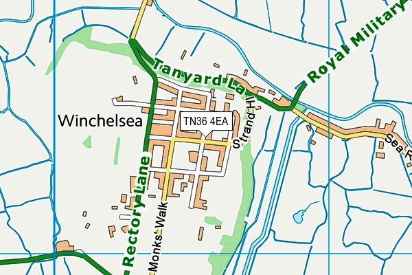 TN36 4EA map - OS VectorMap District (Ordnance Survey)