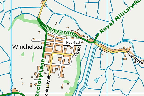 TN36 4EG map - OS VectorMap District (Ordnance Survey)