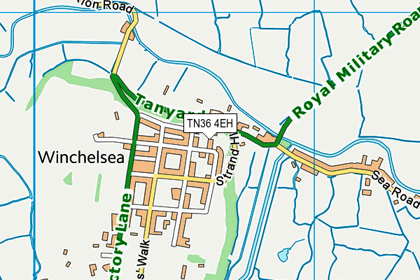 TN36 4EH map - OS VectorMap District (Ordnance Survey)