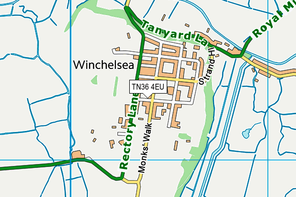 TN36 4EU map - OS VectorMap District (Ordnance Survey)