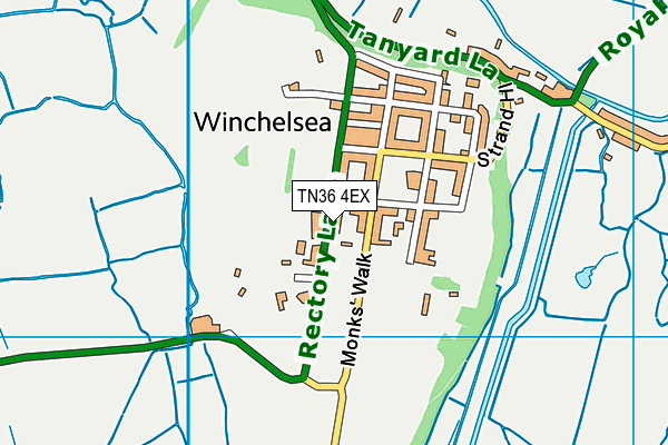 TN36 4EX map - OS VectorMap District (Ordnance Survey)