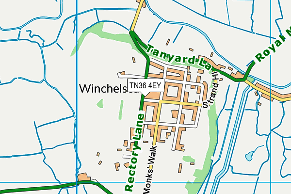 TN36 4EY map - OS VectorMap District (Ordnance Survey)