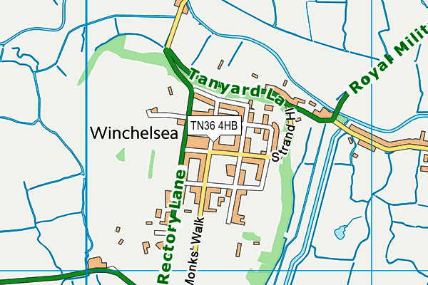 TN36 4HB map - OS VectorMap District (Ordnance Survey)