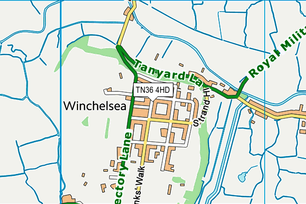 TN36 4HD map - OS VectorMap District (Ordnance Survey)
