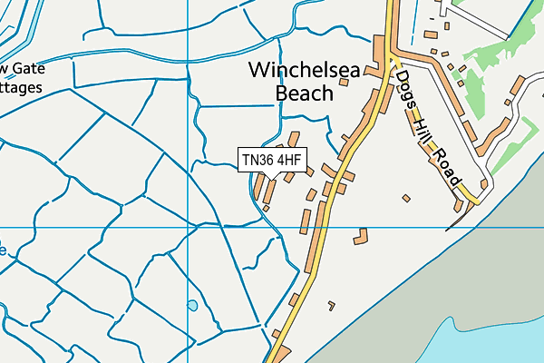 TN36 4HF map - OS VectorMap District (Ordnance Survey)