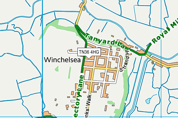 TN36 4HG map - OS VectorMap District (Ordnance Survey)