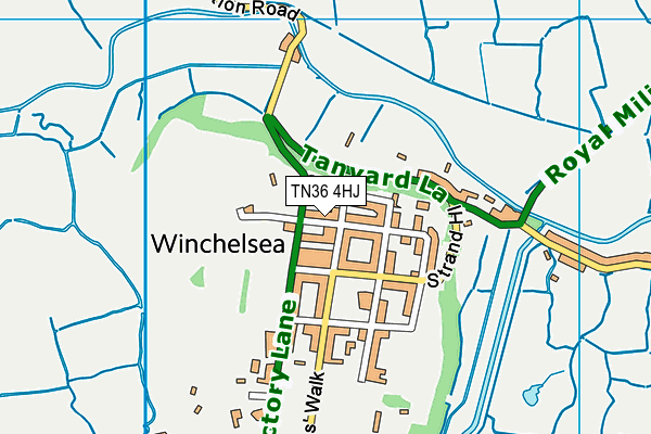 TN36 4HJ map - OS VectorMap District (Ordnance Survey)