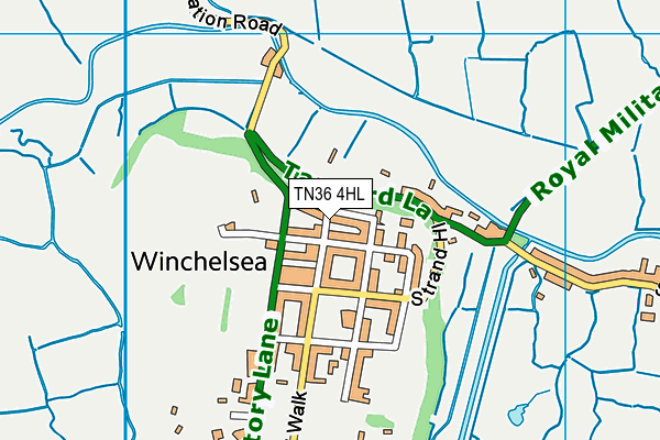 TN36 4HL map - OS VectorMap District (Ordnance Survey)