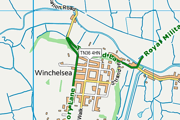 TN36 4HN map - OS VectorMap District (Ordnance Survey)