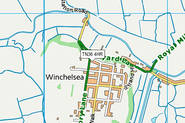 TN36 4HR map - OS VectorMap District (Ordnance Survey)