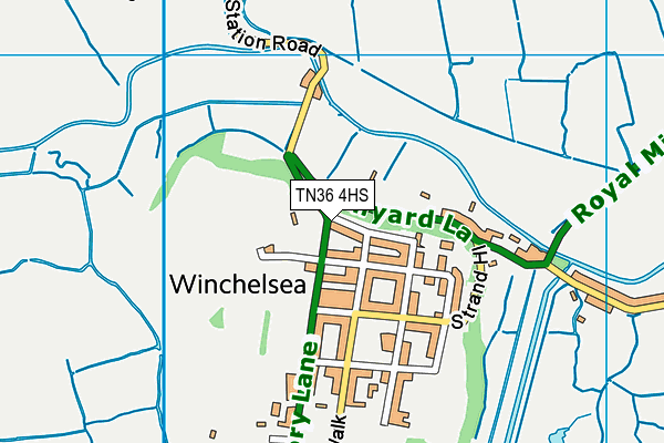 TN36 4HS map - OS VectorMap District (Ordnance Survey)