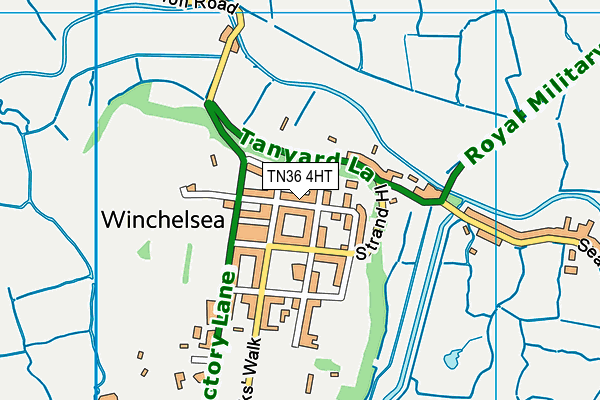 TN36 4HT map - OS VectorMap District (Ordnance Survey)