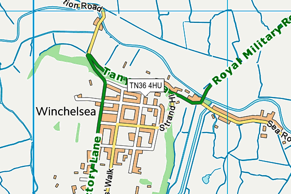 TN36 4HU map - OS VectorMap District (Ordnance Survey)