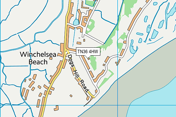 TN36 4HW map - OS VectorMap District (Ordnance Survey)
