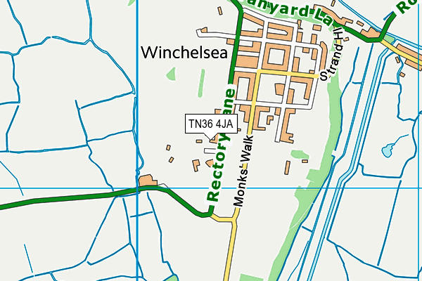 TN36 4JA map - OS VectorMap District (Ordnance Survey)