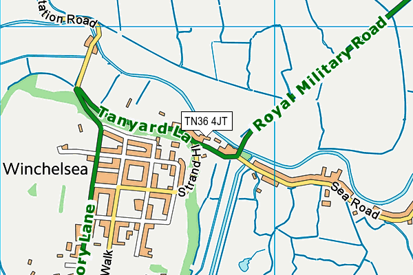 TN36 4JT map - OS VectorMap District (Ordnance Survey)