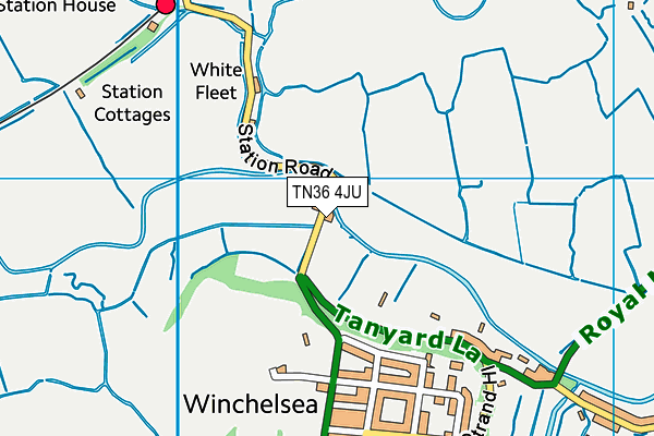 TN36 4JU map - OS VectorMap District (Ordnance Survey)